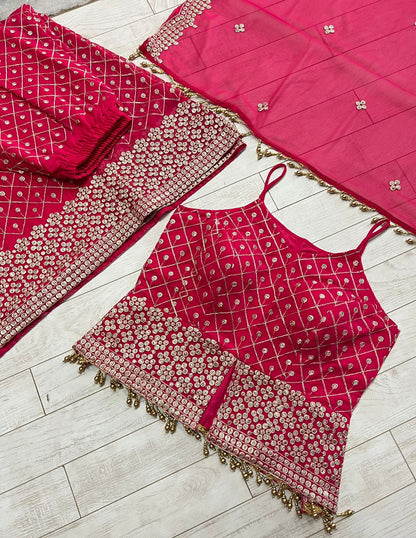 Beautiful dark pink peplum style designer outfits buy now