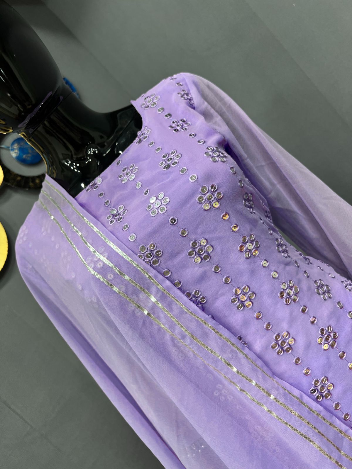 Lilac color latest designer kurta set buy online