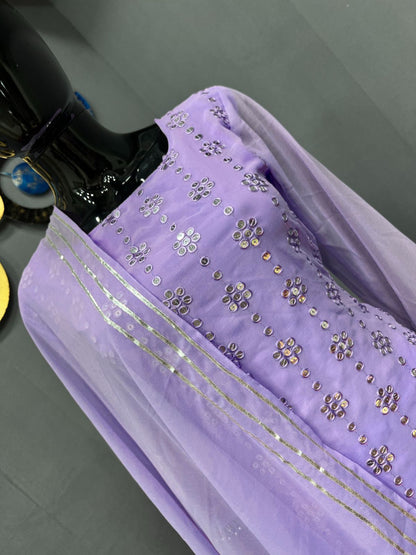 Lilac color latest designer kurta set buy online