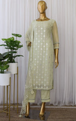 Trendy yellow color Lucknowi style kurta set at best price buy now - Joshindia