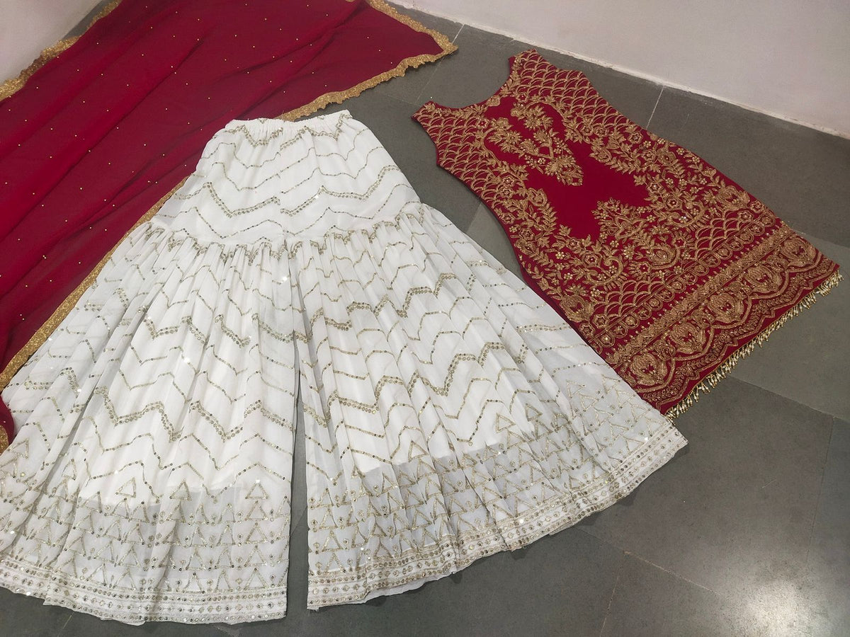 Trending sharara suit at affordable price buy now - Joshindia