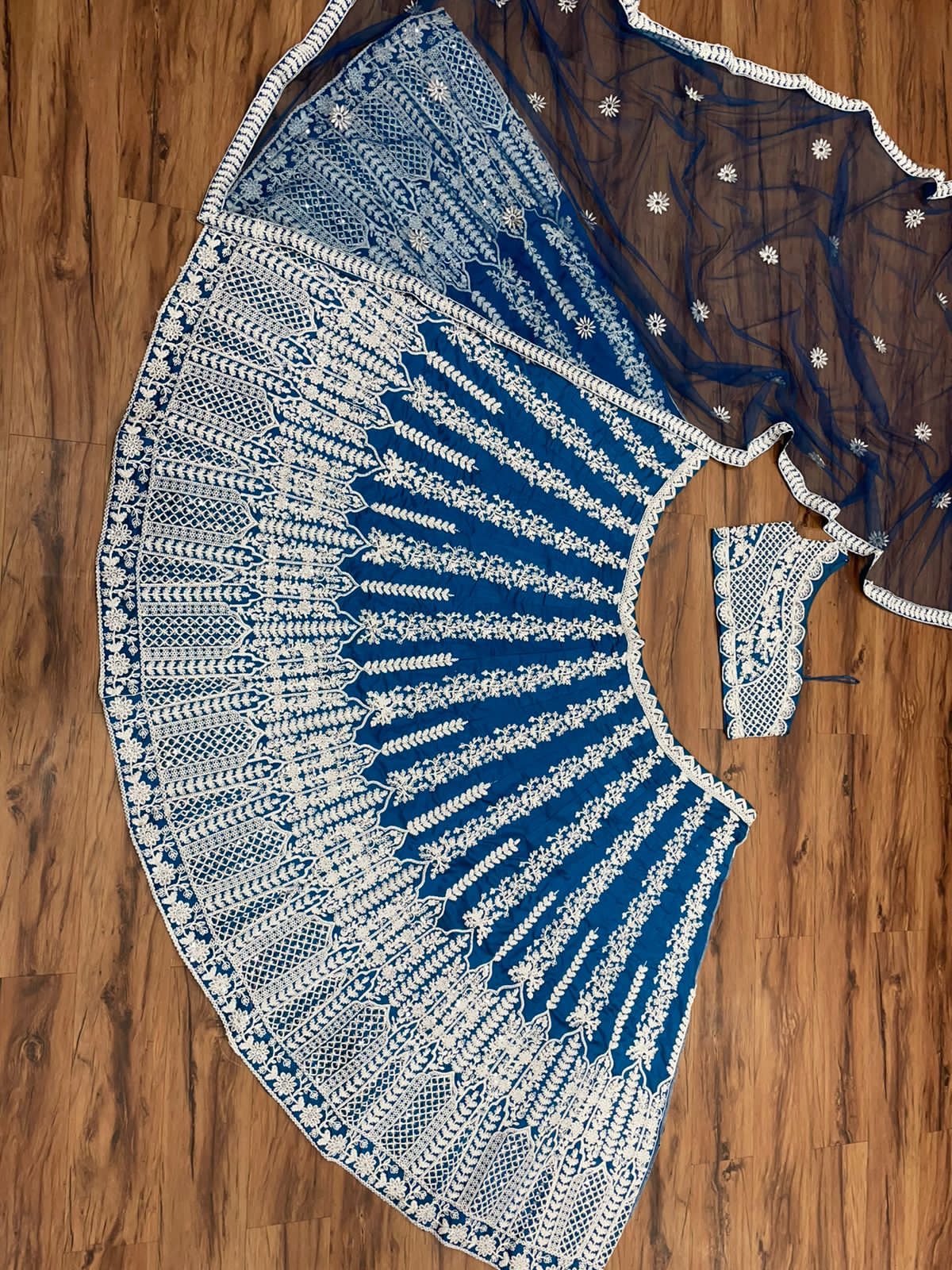 Buy Trendy Blue Lehenga Choli Online in India - Joshindia