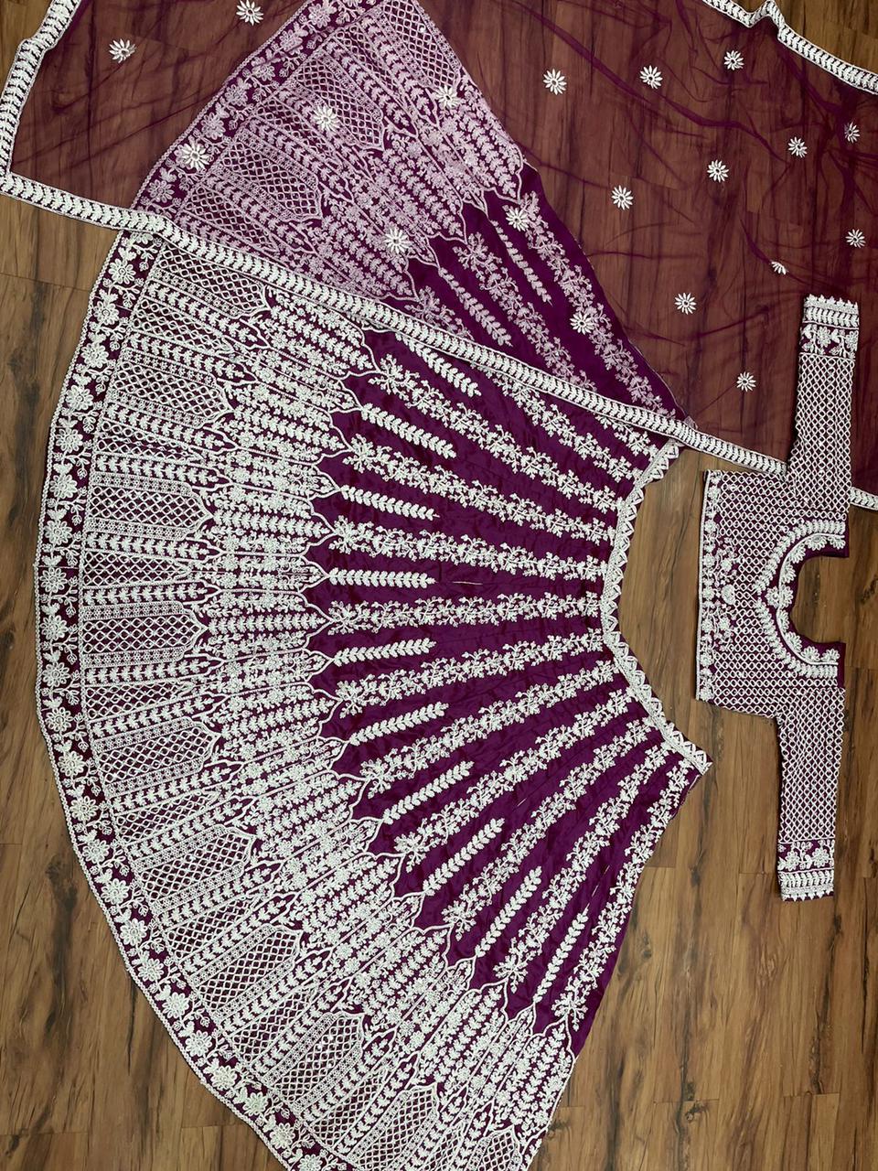 Buy Latest Purple Color Lehenga Choli Online - Joshindia