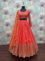 Buy Orange Lehenga Choli Online in India - Joshindia