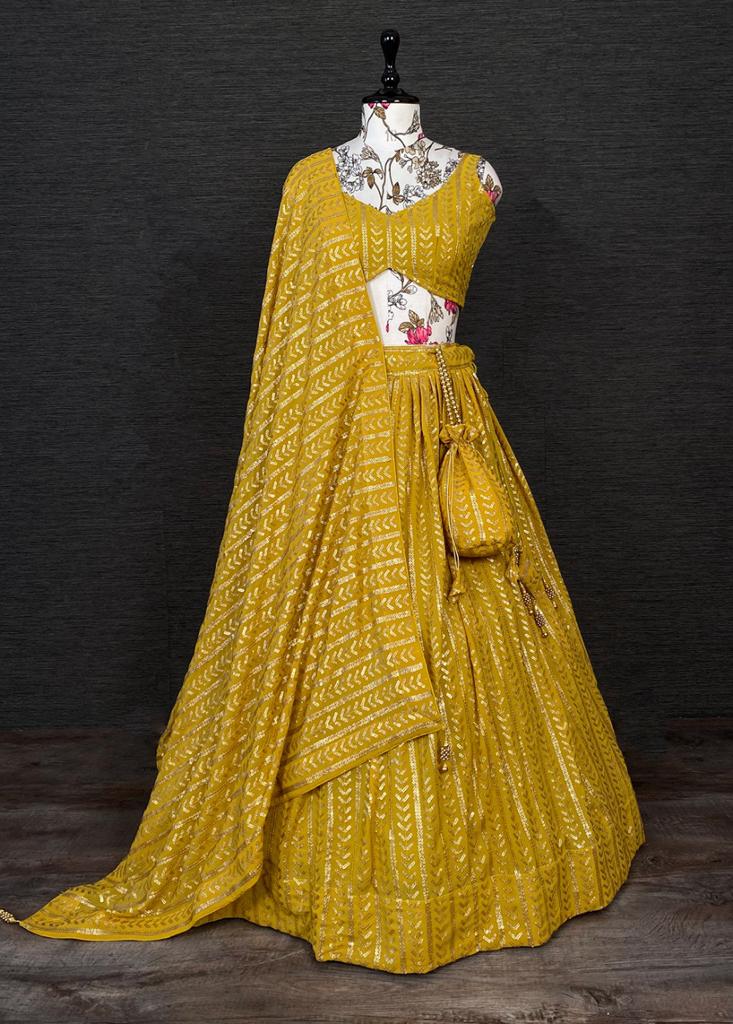 Buy Yellow Lehenga Cholis Online at Best Prices In India - Joshindia