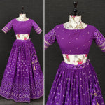 Beautiful Purple color designer Lehenga online in India - Joshindia