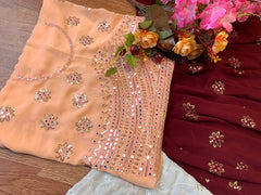 Latest Maroon Color Mirror Work Lehenga Choli At Affordable Price - Joshindia