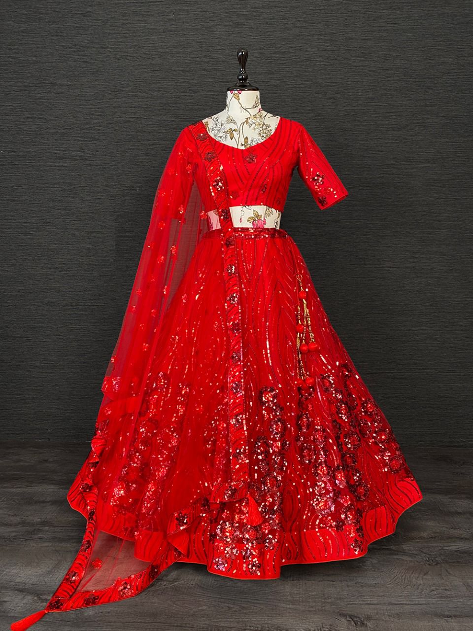Latest Red Color Designer Lehenga Choli At Affordable Price - Joshindia
