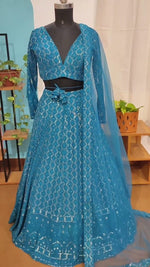 Blue color trending designer lehenga choli buy now - Joshindia