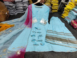 Blue color trendy cotton sharara suit at affordable rate buy now - Joshindia