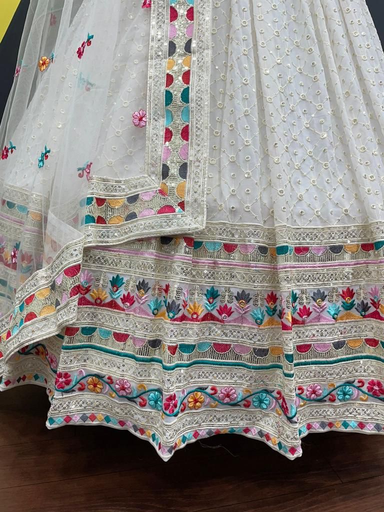New Designer Lehenga CholiIn White Color Buy Now - Joshindia