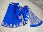 Heavy Blue color Banarasiready to wear Saree buy now - Joshindia