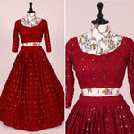 Trendy red color sequence lehenga choli buy now - Joshindia
