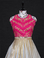 Beautiful white color sequence lehenga choli for partywear function - Joshindia