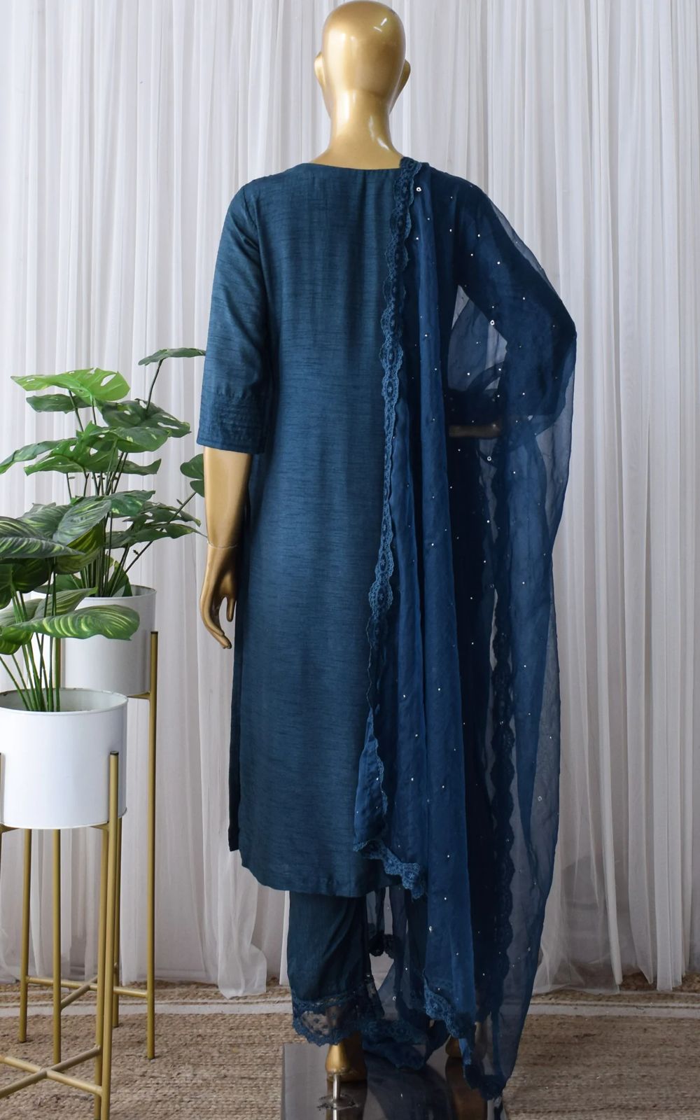 WomenEmbroidered Kurta with Trousers & Dupatta - Joshindia