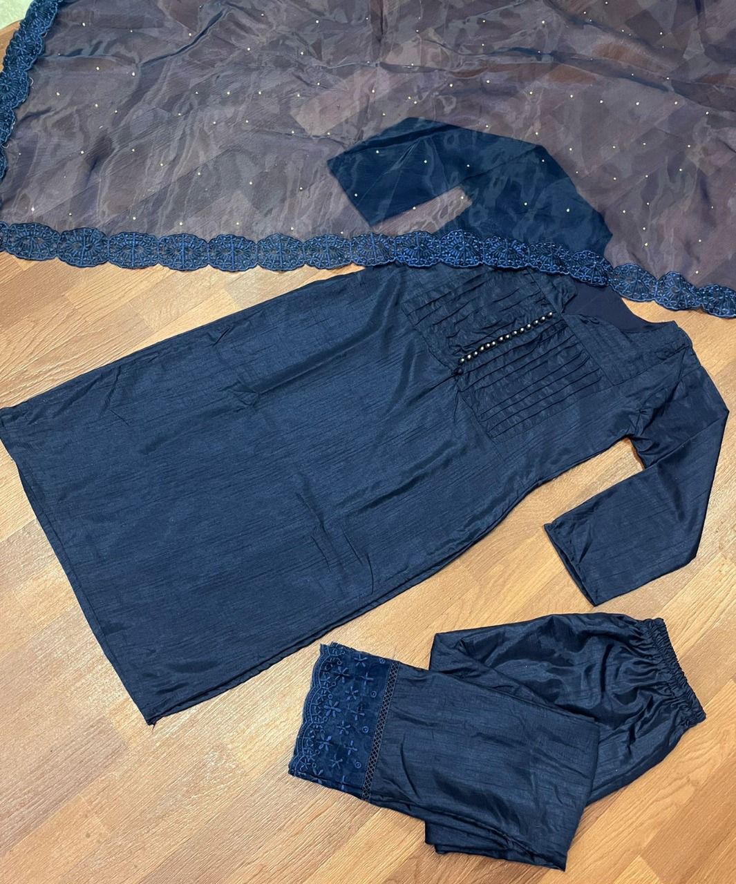 WomenEmbroidered Kurta with Trousers & Dupatta - Joshindia