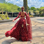 Buy Red Color Floral Lehenga online at Best Prices in India - Joshindia