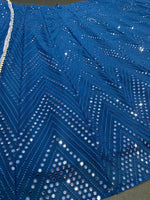 Blue Color Mirror Work Lehenga Choli - Joshindia