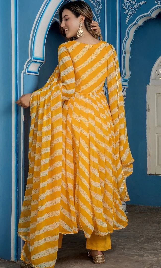 Mustard Yellow Jam Silk Salwar Suit – Spark In Style, LLC