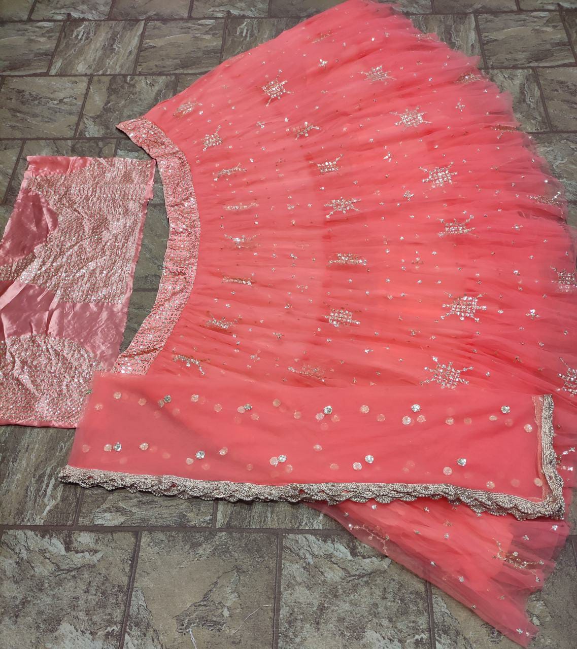 Buy orange color trendy designer lehenga for wedding - Joshindia
