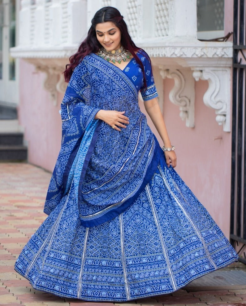 Blue color latest designer lehenga choli buy now - Joshindia