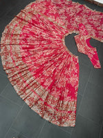 Beautiful red color georgette designer lehenga choli buy now - Joshindia