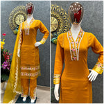 Premium cotton beautiful yellow colour kurti - Joshindia