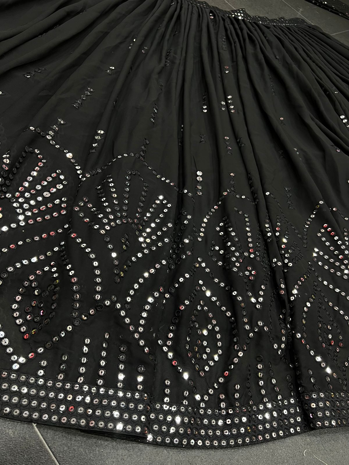 Latest black Color Sequence Designer lehenga Choli Collection - Joshindia