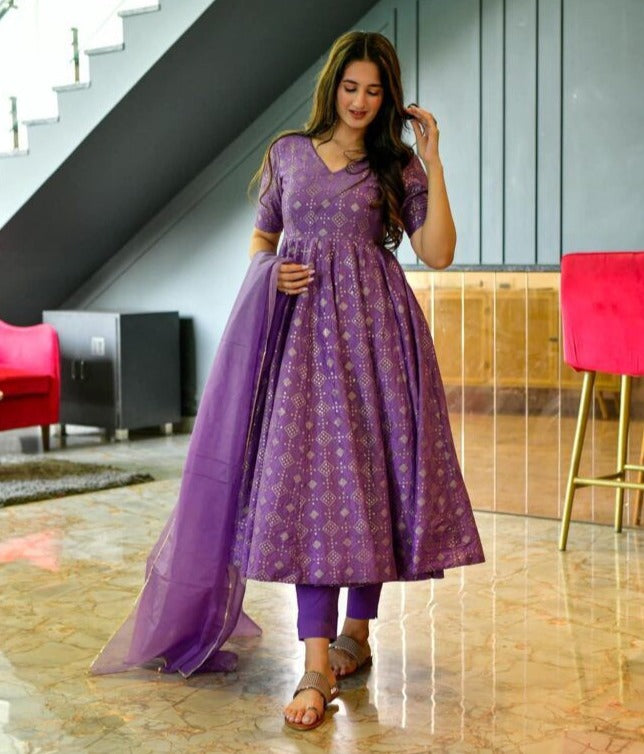Purple Color Heavy Designer Salwar Suit Buy Now - Joshindia