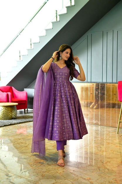 Purple Color Heavy Designer Salwar Suit Buy Now