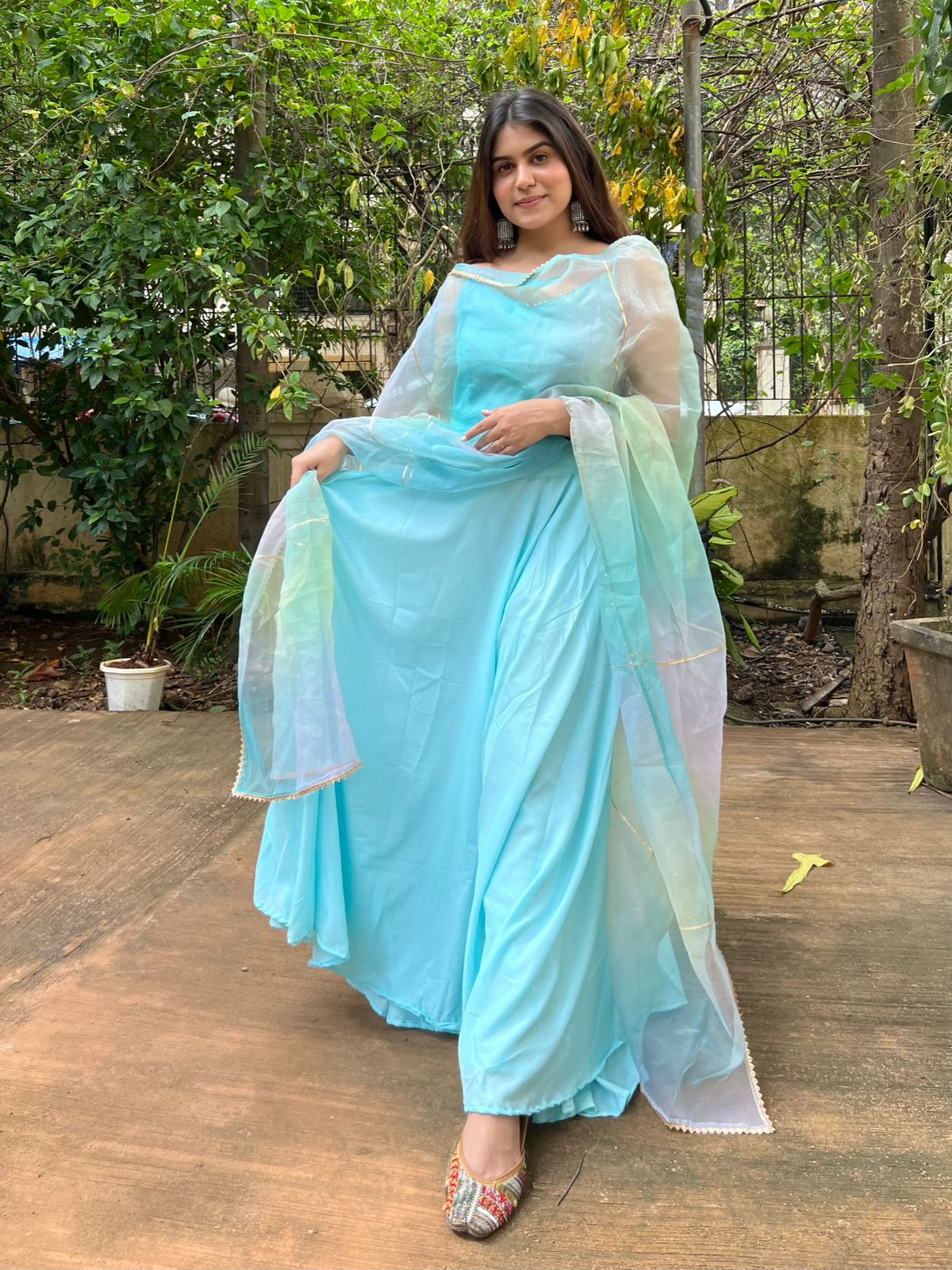 Royal Blue Color Full Stitched Anarkali With Stitch Pant Joshindia