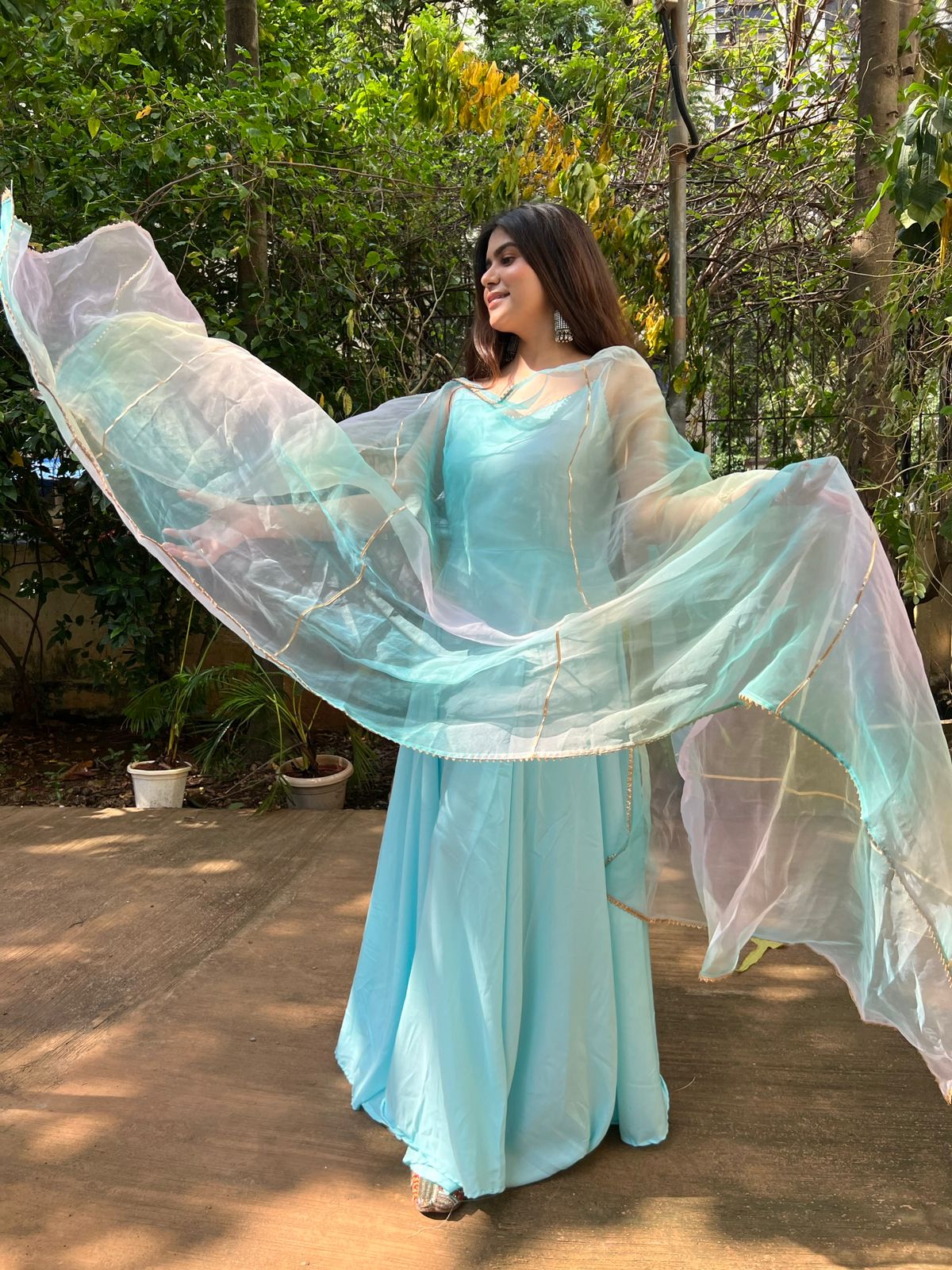 Royal Blue Color Full Stitched Anarkali With Stitch Pant - Joshindia