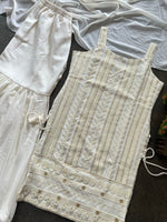 Buy White color lucknowi style kurta set for stylish look - Joshindia
