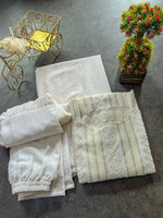 Buy White color lucknowi style kurta set for stylish look - Joshindia
