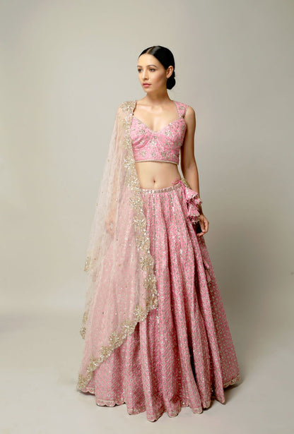 Buy Navratri Baby Pink Lehenga Online In India - Joshindia