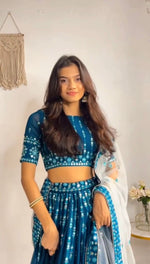 Beautiful Sky Blue designer Lehenga Choli For great looks - Joshindia