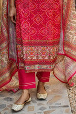 Buy Red color lucknowi style kurta set for stylish look - Joshindia