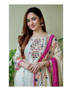 Beautiful White Color Cotton Kurta Set - Joshindia