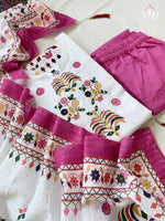 Beautiful White Color Cotton Kurta Set - Joshindia