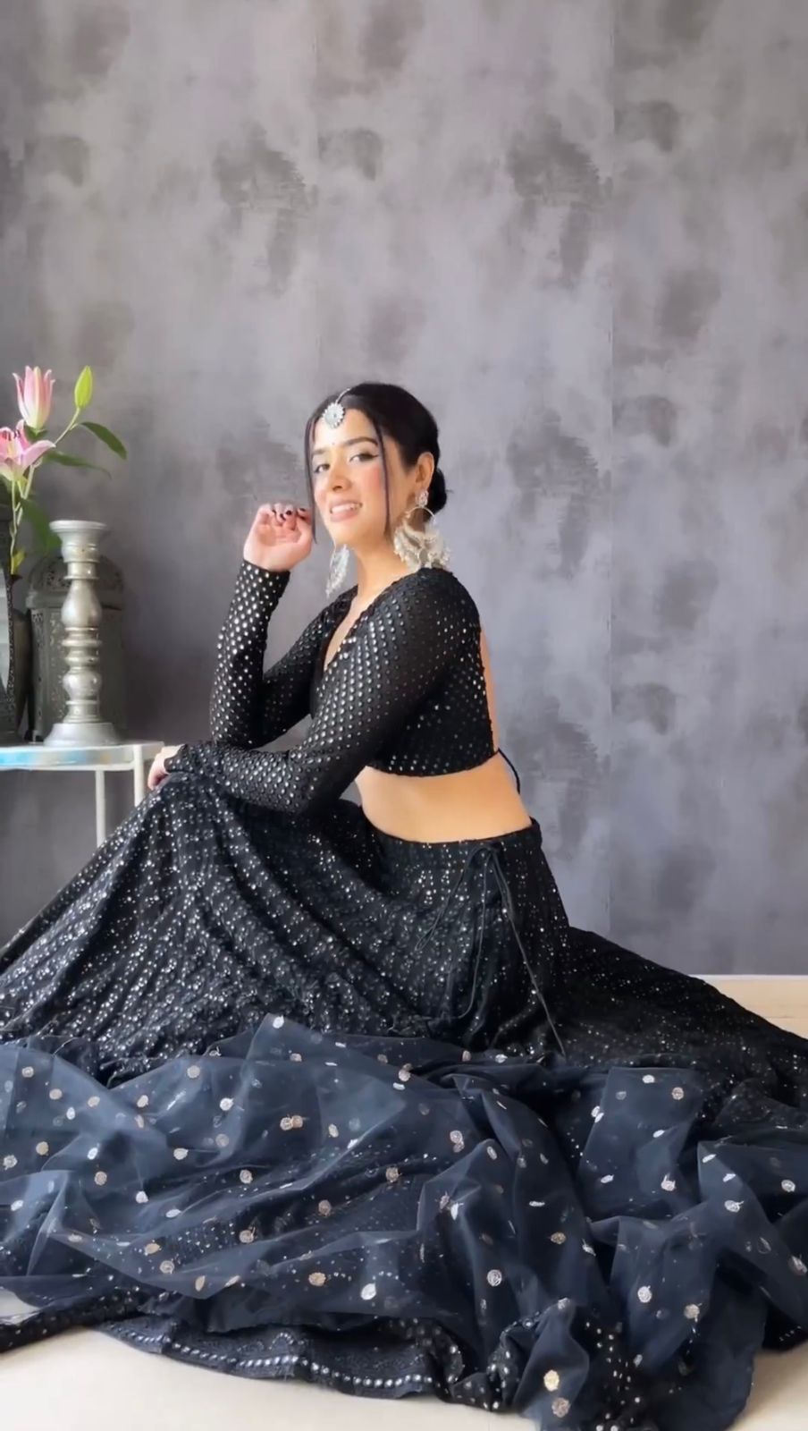 Trending black color designer lehenga choli for stylish look buy now - Joshindia