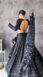 Trending black color designer lehenga choli for stylish look buy now - Joshindia