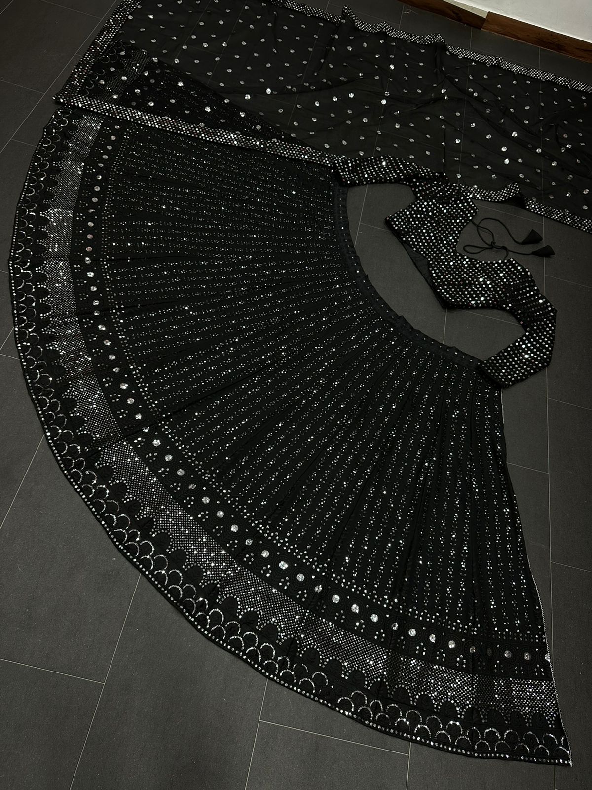 Trending black color designer lehenga choli for stylish look buy now - Joshindia