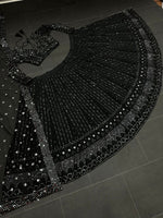 Trending black color designer lehenga choli for stylish look buy now - Joshindia