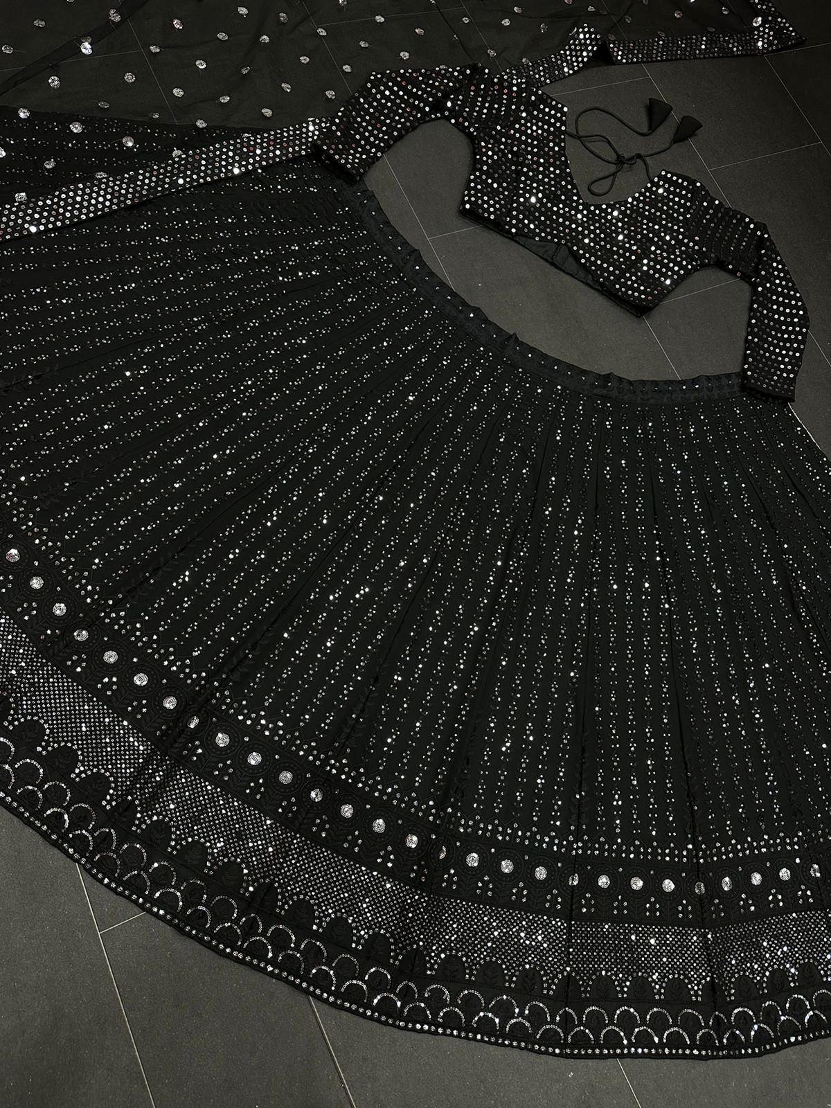 Trending black color designer lehenga choli for stylish look buy now - Joshindia