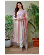 Trendy White color lucknowi style kurta set for stylish look - Joshindia