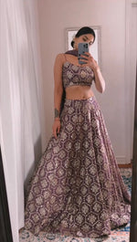 Latest peach color georgette designer lehenga choli buy now - Joshindia