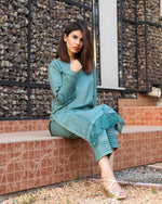 Buy Rama color lucknowi style kurta set for stylish look - Joshindia