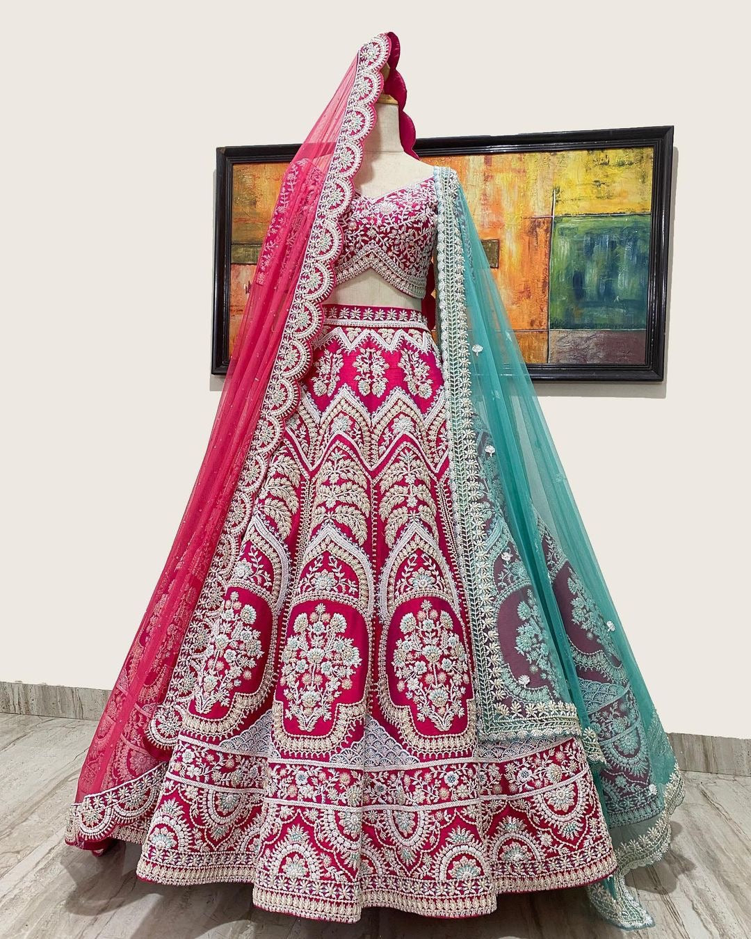 Pink color trendy designer lehenga choli at affordable price ...