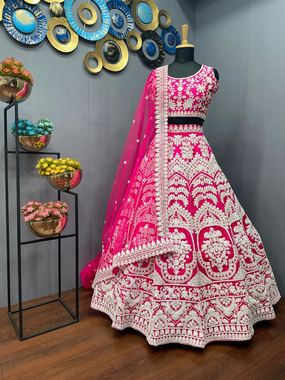 Rose taupe color latest designer lehenga choli for reception and wedding - Joshindia