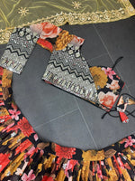 Floral embroidered heavy designer multi color lehenga choli - Joshindia